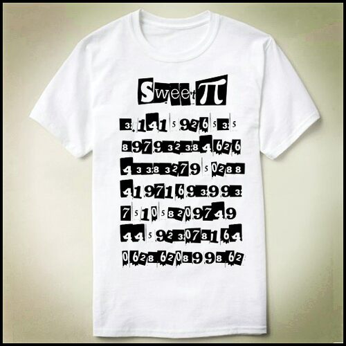 mathematics math maths 数学 Sweet Pi π 圆周率  T-Shirt T恤