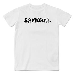日系复古潮流手绘SAMURAI字母武士短袖T恤男女夏季休闲圆领文化衫