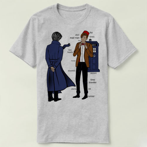 sherlocmeetsDoctorwho神秘博士神探夏洛克TeeT-ShirtT恤