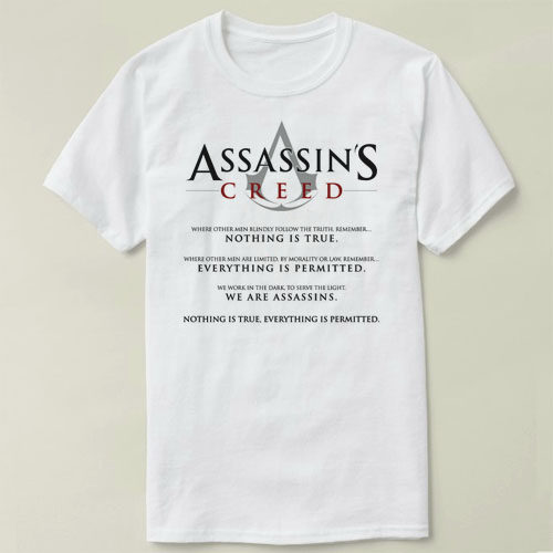 Assassin's Creed Oath 刺客信条Tee Shirt圆领 定制T恤男女