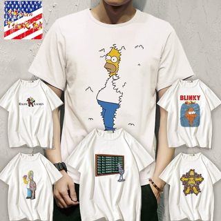 OFF WHITE  Simpsons辛普森一家联名男女同款圆领印花短袖T恤