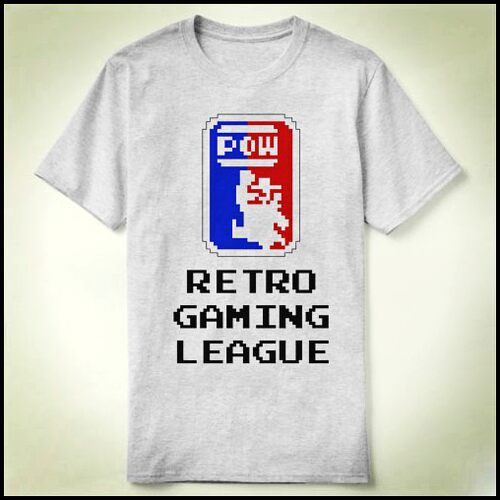 Retro Gaming League Mario  VIDEO GAME Tee Shirt包邮T恤成人