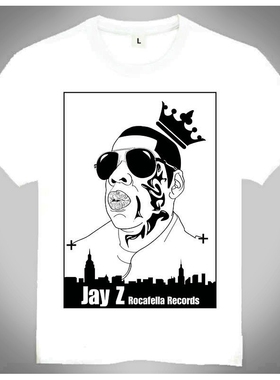 jay-zT-shirt白色短袖jay-zT恤欧美潮流T恤ShawnCarter