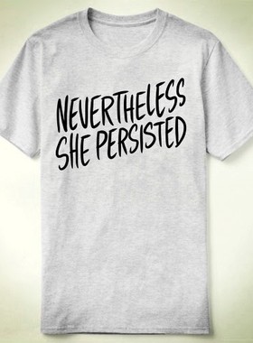Tee T-Shirt T恤 成人Adam Ellis  Nevertheless She Persisted