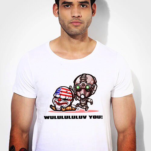 PAYDAY 2收获日Tee-Shirt成人男女成人T恤DIY定制圆领新款 4