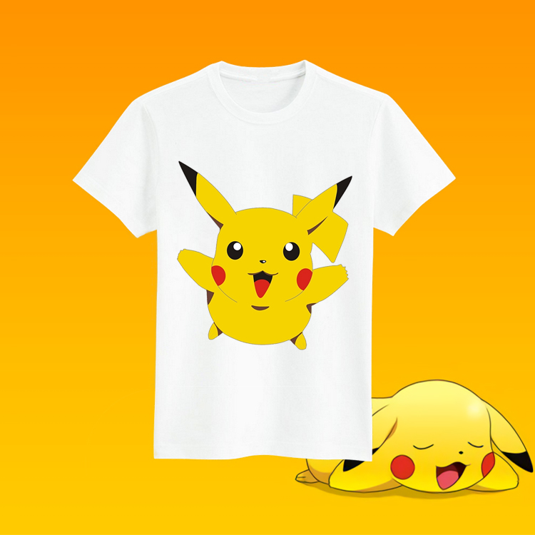 神奇宝贝口袋妖怪宠物小精灵皮卡丘动漫游戏周边T恤短袖 来图定制