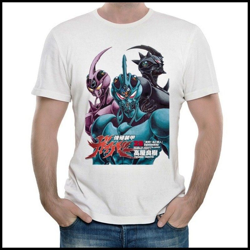 Guyver T-shirt 强殖装甲 T恤 动漫T恤 白色短袖强殖装甲T恤 男女