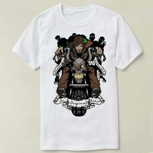 Daryl Dixon walking dead行尸走肉 圆领 定制Tee Shirt T恤