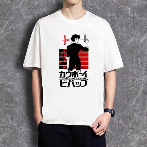 星际牛仔t恤男动漫联名cowboy bebop短袖赏金猎人斯派克周边衣服
