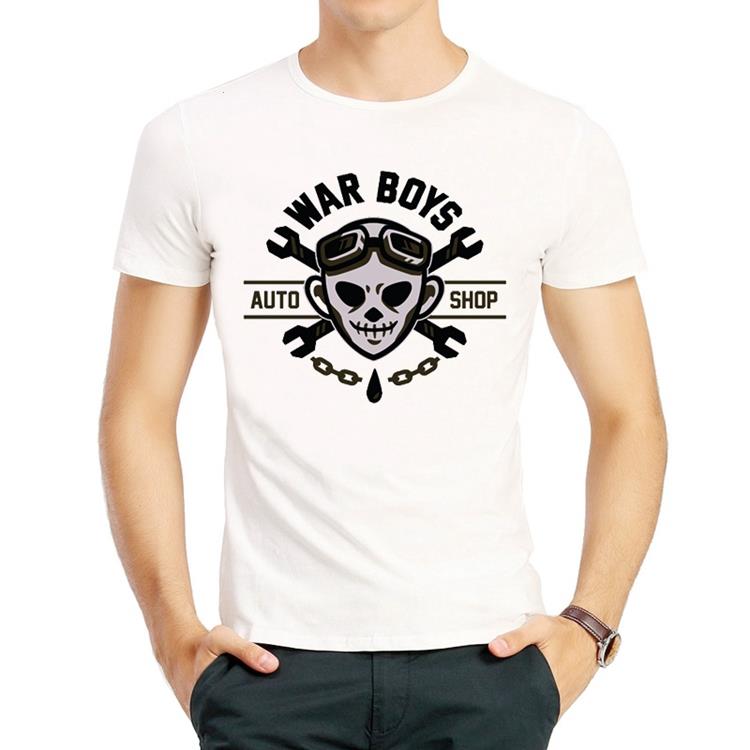 疯狂麦克斯T恤衫白色电影短袖印花吉他男衣服男女Mad Max T-shirt