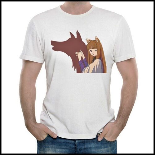 狼与香辛料T恤 动漫T恤白色短袖T恤 男女 Spice and Wolf t-shirt