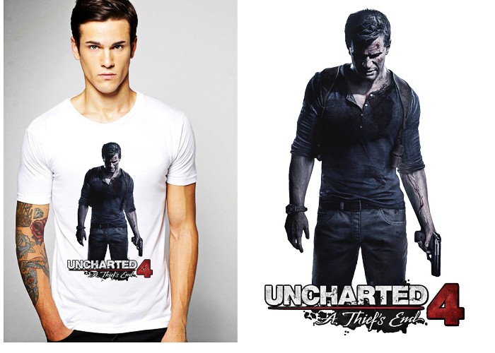 Uncharted4神秘海域4naughty dog T-Shirt成人