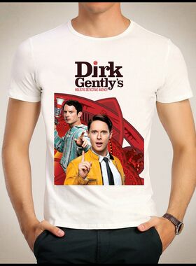 DirkGentlyT-shirt全能侦探社T恤欧美白色短袖T恤新款