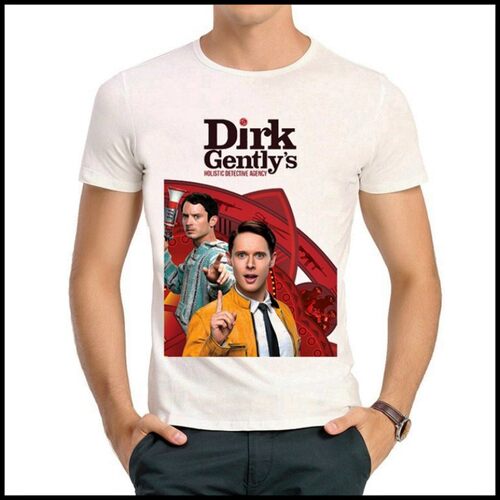 Dirk Gently T-shirt 全能侦探社 T恤 欧美 白色 短袖 T恤 男女