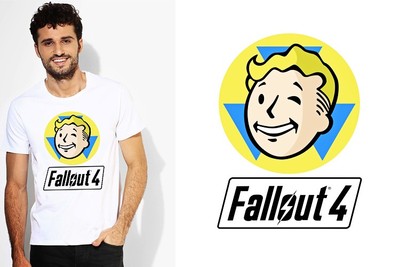 Fallout 4 vault boy辐射4T-Shirt成人T恤班服定制TEE圆领包邮20