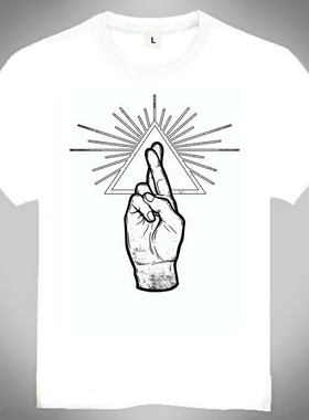 knuckle cracking T-shirt 白色 短袖 打指响 T恤 欧美潮流T恤