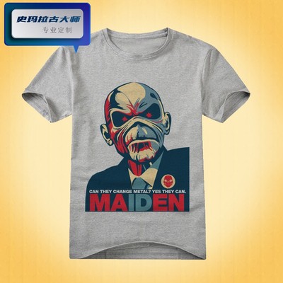 铁娘子乐队摇滚长短袖t恤衫新品