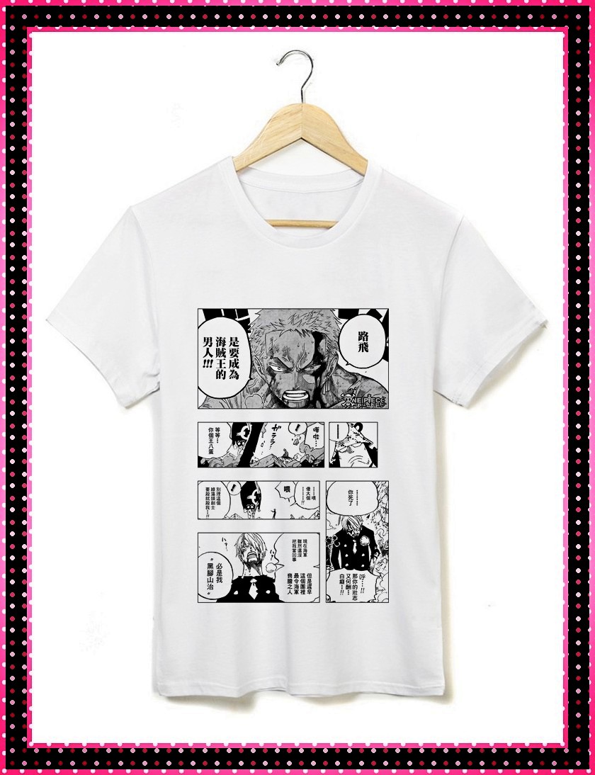 海贼王 索隆 香吉士 漫画款 七武海 熊 动漫t恤 短袖t恤