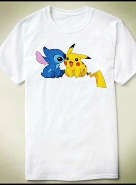 Pikachu   Stitch 个性 来图 定制 DIY Tee T-Shirt T恤 衣服