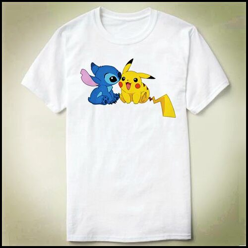 Pikachu   Stitch 个性 来图 定制 DIY Tee T-Shirt T恤 衣服