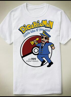 Dicapriomon Catch Him If  Can Pokemon Leonardo T-Shirt T恤