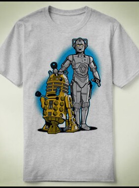 Doctor who Dalek r2d2 c3po STARWARS星球大战神秘博士戴立克T恤