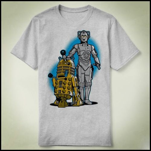 Doctor who Dalek r2d2 c3po STARWARS星球大战神秘博士戴立克T恤