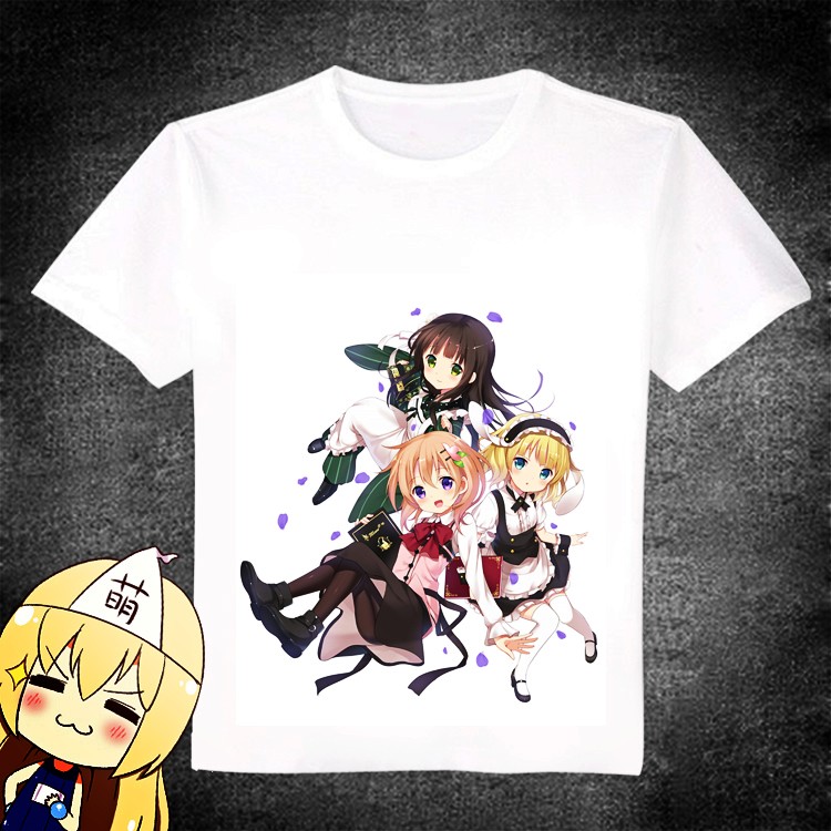 包邮 请问您要来点兔子吗？保登心爱 动漫T恤周边 白T 痛T