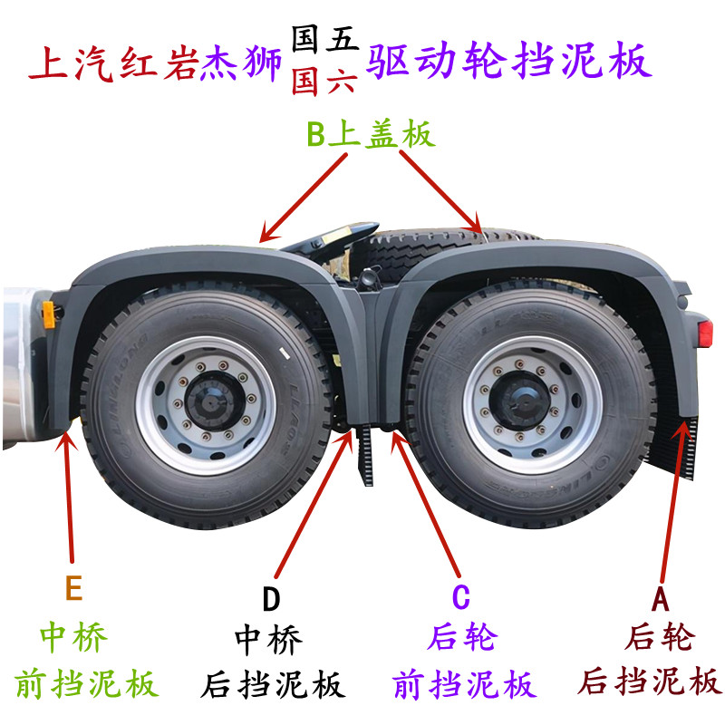 上汽红岩杰狮C500 M500驱动轮挡泥板 C6后轮挡泥瓦上盖板原厂配件-封面