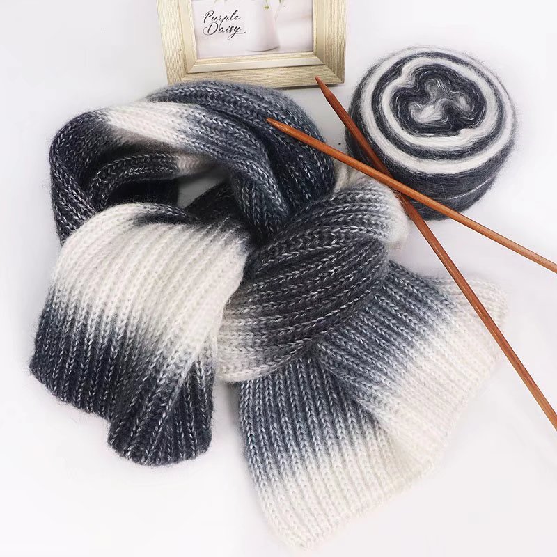 粗毛线花驼羊毛马海毛棒针线手工编织毛衣围巾线外套开衫羊毛线团