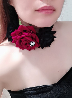 无布艺PU皮锁骨链女饰品