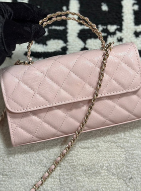 25S新款双层手柄kelly凯莉包荔枝纹单肩斜挎手提菱格链条时尚女包