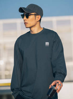 XPX 周柏豪 TRIPLE XPX. 团队字母印花简约长袖T恤