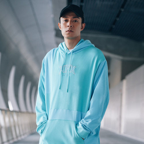 周柏豪XPX拼接连帽卫衣XPX