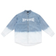 周柏豪 渐变水洗效果牛仔长袖 BLEACHED XPX EFFECT DENIM 衬衫
