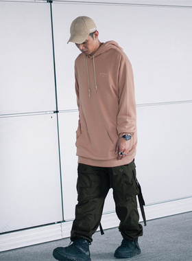 XPX 周柏豪 DECO STRINGS HOODED SWEATER 侧拉链简约连帽卫衣