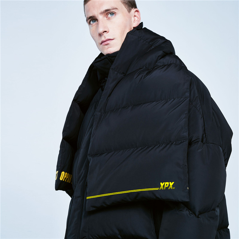 XPX周柏豪充绒夹棉加厚围巾