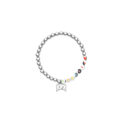 XPX 周柏豪 团队LOGO不锈钢珠拼接手链