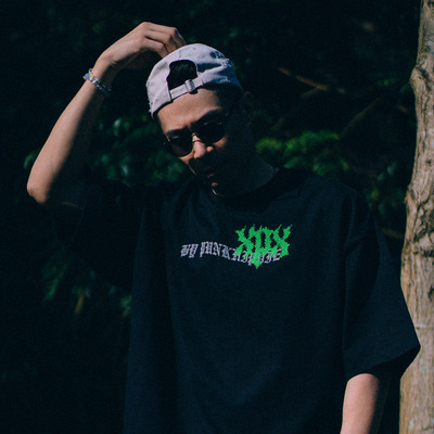 XPX周柏豪反光印花烫花T恤