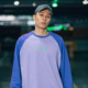 字母印花打底长袖 XPX T恤 SLEEVES 拼袖 周柏豪 RAGLAN