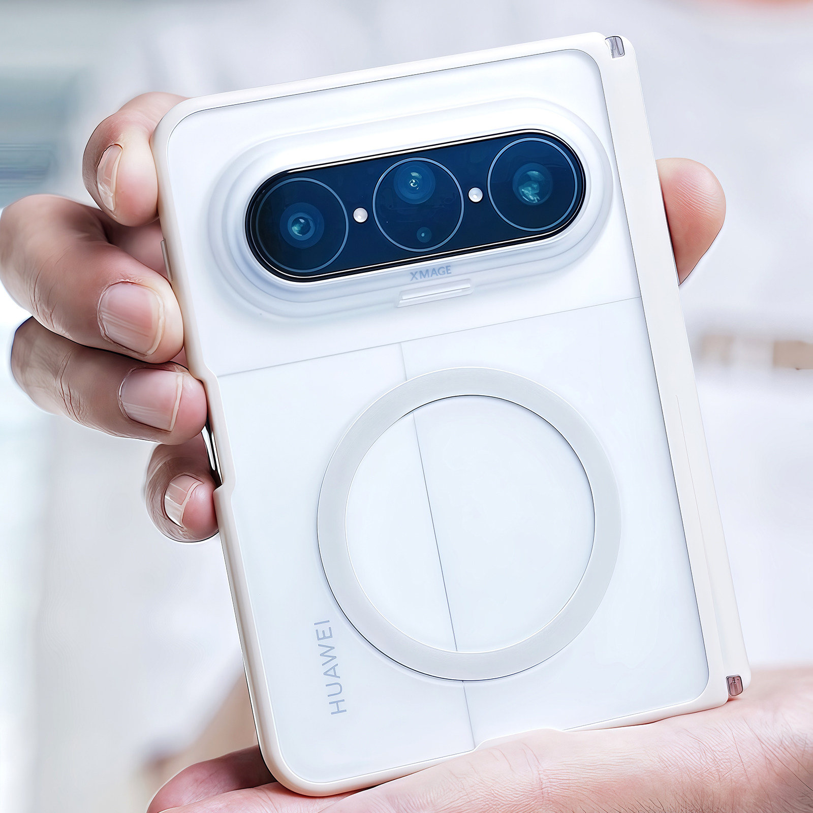 wlons维洛仕适用于华为PuraXMax手机壳新款磁吸中轴保护磨砂透明pxmax典藏版保护套超薄肤感高端防摔xmax后壳