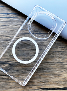 适用华为matex7手机壳新款磁吸透明壳中轴保护带支架超薄原装同款折叠屏matex5保护壳简约散热透明matex6后壳