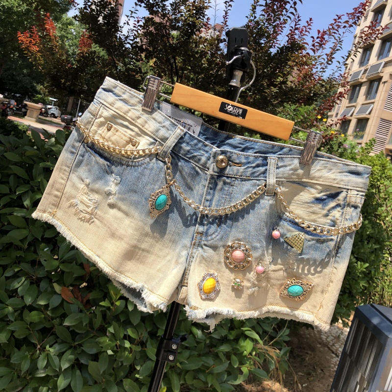 2025夏欧洲站女裤印花打底短裤