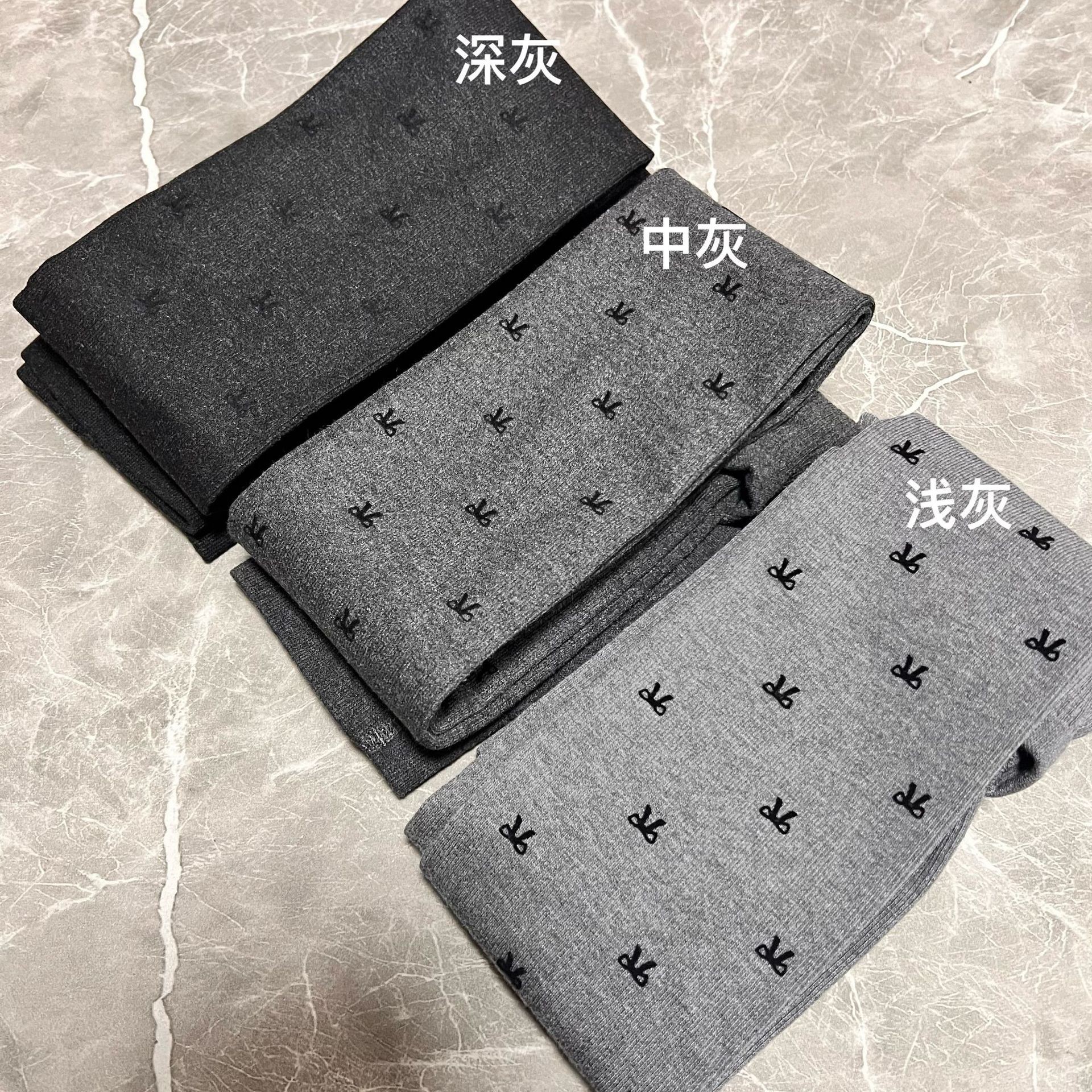 深灰色波点打底裤130克瘦腿袜婴儿绒秋冬季加厚打底袜蝴蝶结连袜