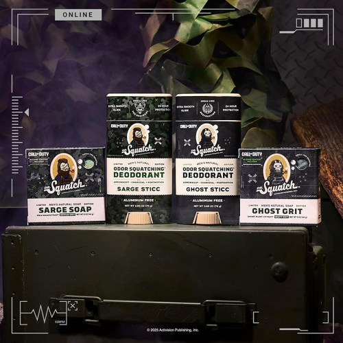Dr. Squatch-Call of Duty使命召唤3限定柑橘香草琥珀香皂除臭棒