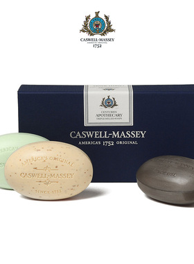 Caswell Massey-世纪檀香 黄瓜 蜂蜜燕麦 男女沐浴皂三件套装礼盒