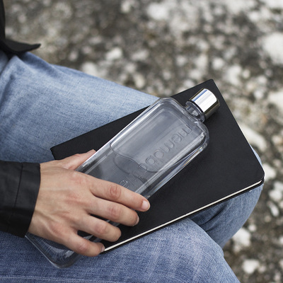 澳洲memobottle-Tritan塑料SLIM 时尚创意扁平水壶纸张杯随手杯