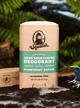 Dr. Squatch-新热带雨林急流活力清新抑味香体温和男士除臭棒75g