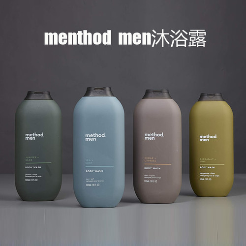 美国Method Men-天然男士沐浴露深层清洁滋润去角质檀香雪松532ml