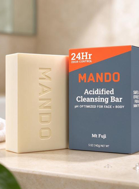 MANDO-富士山弱酸性抑味清洁皂 男士沐浴洁面皂 薄荷尤加利木质香
